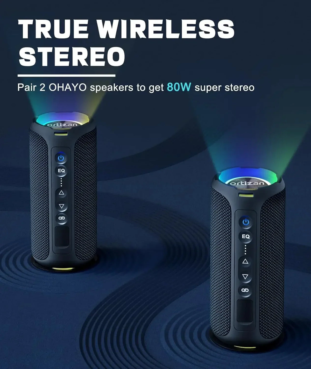 Enceinte Bluetooth 40 W étanche – Ortizan X8 Pro