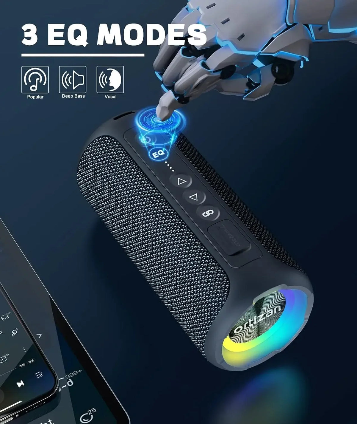 Enceinte Bluetooth 40 W étanche – Ortizan X8 Pro