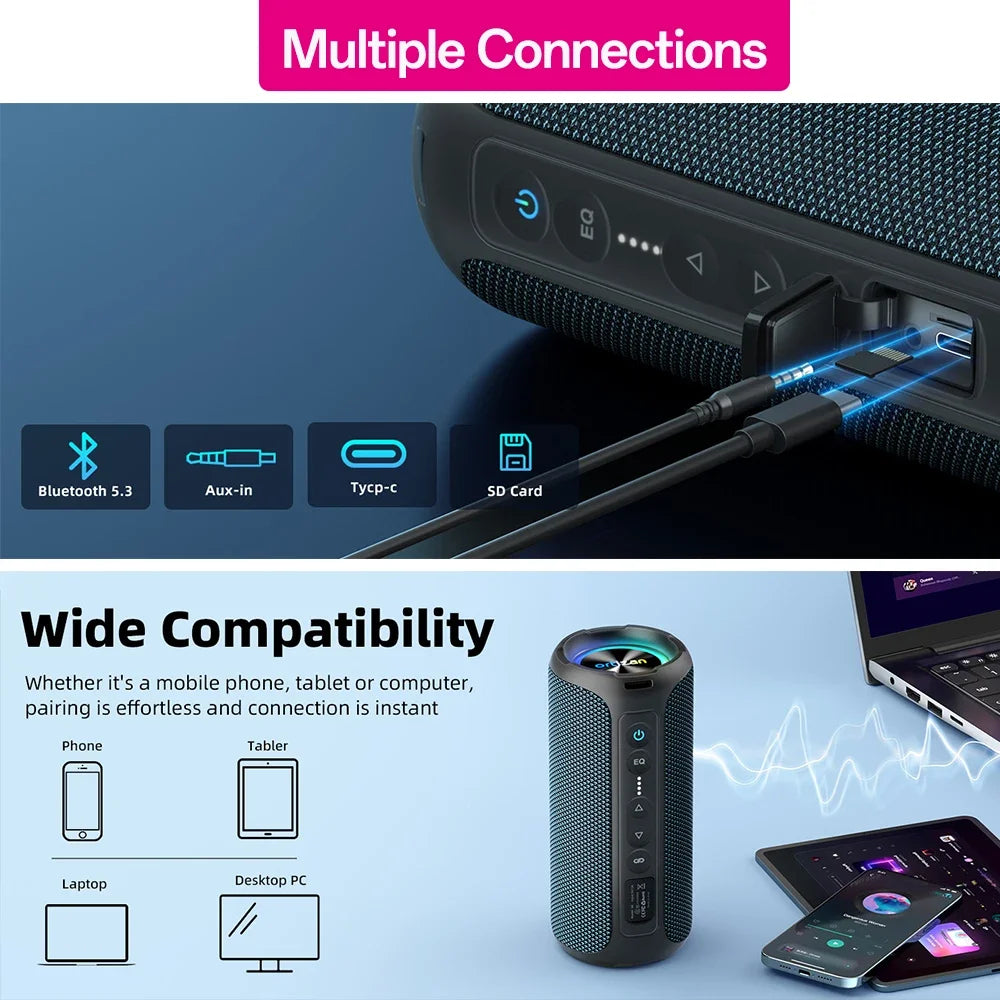 Enceinte Bluetooth 40 W étanche – Ortizan X8 Pro