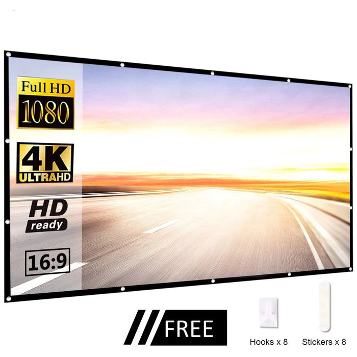Écran de projection pliable 16:9 – 60 à 120 pouces